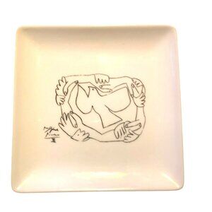 Picasso Square Trinket Dish Art Tray 5" x 5" 2001 Authorized Reproduction